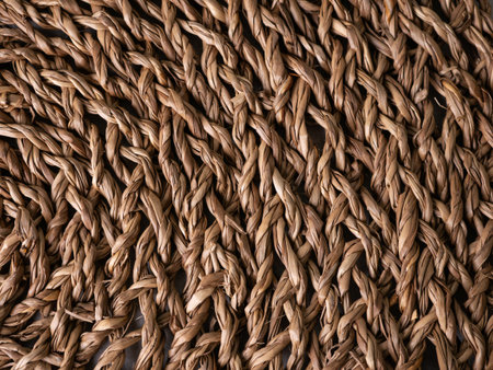 rattan weave, Wicker straw classic pattern background.