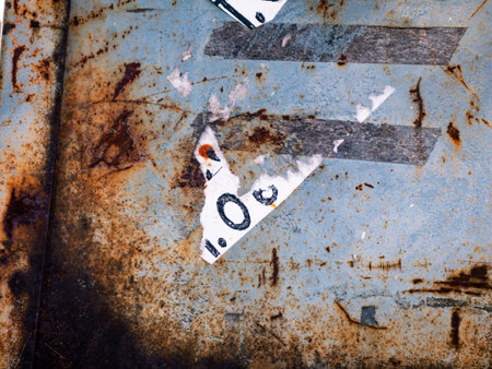Old Grunge Metal Sheet with Rust and Wear Texture.の写真素材