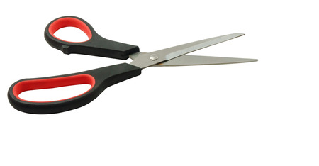 scissors that open grip on white background with clipping path