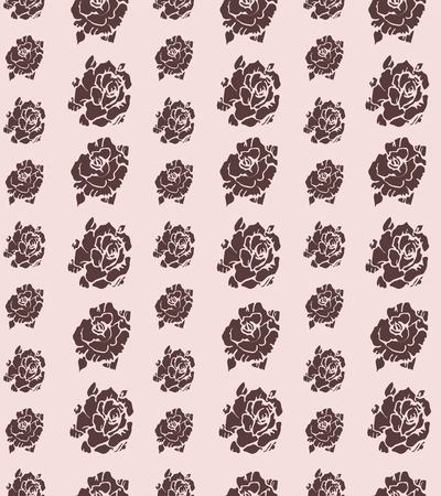 Flower seamless pattern illustration on light background.のイラスト素材