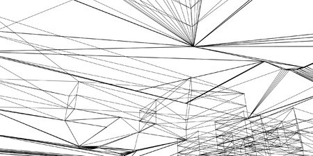 Abstract vector polygonal paper composition on white background for printing on postcards, covers, packages, as well as for presentations and web pagesのイラスト素材