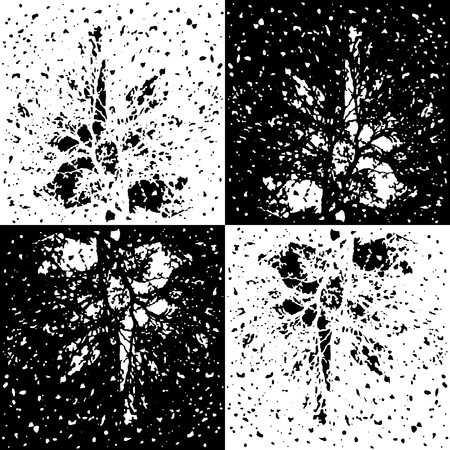 Abstract background. Monochrome texture. Grunge Distressed. Vector illustration. Scratched, Vintage Effect With Noise Dust. Seamless pattern in black and white. Design, fashion, style trend fabric.のイラスト素材
