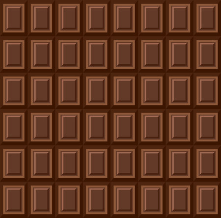 Seamless pattern - tiles of dark milk chocolate. Background texture for wallpaper, wrapper, cover and packaging of desserts. World chocolate dayのイラスト素材