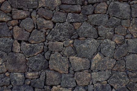 VOLCANIC STONE WALL. TEXTUREの写真素材