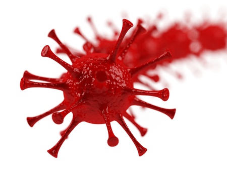 Viruses on a white background  の写真素材