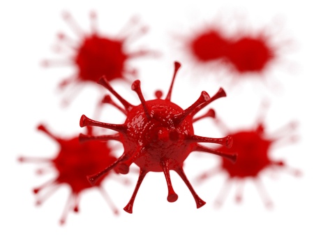 Viruses on a white background. の写真素材