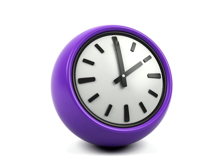 3d clock on a white background. の写真素材