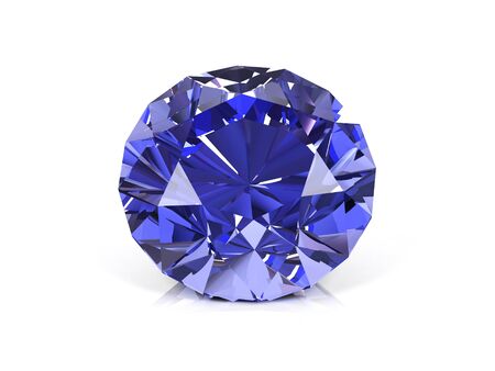 Diamond crystal isolated on white background  の写真素材