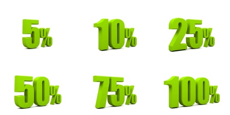 set of percentの写真素材