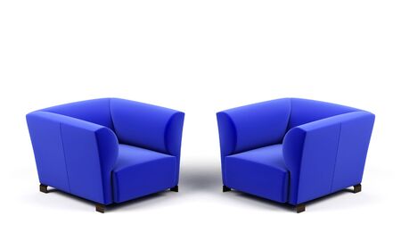 Armchairs on a white background.の写真素材