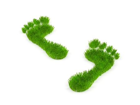 Footprint isolated on a white background.の写真素材