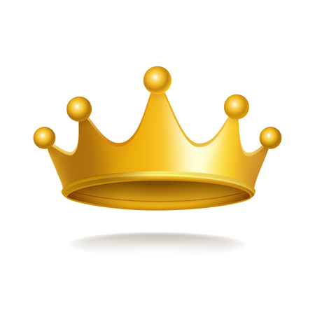 Gold crown isolated on white background.のイラスト素材