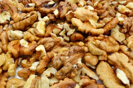 walnut kernel ready to make a cakeの写真素材