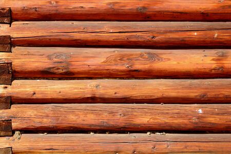 traditional wooden structure - exterior wall of a lodgeの写真素材