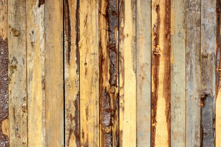 rough wooden texture at an improvised lodge in the mountainsの写真素材