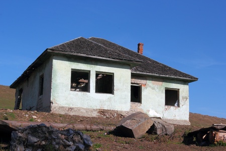 old abandoned house, almost staying to collapseの写真素材