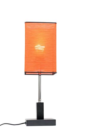 orange home lamp isolated over white backgroundの写真素材