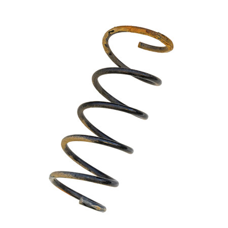 rusted car spring isolated over white, object ready for your designの写真素材