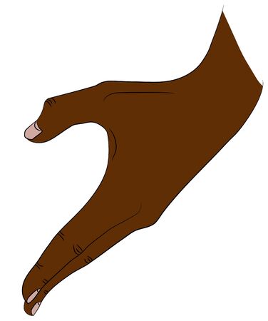 Isolated hand fingers that shows shape oh half heart.のイラスト素材