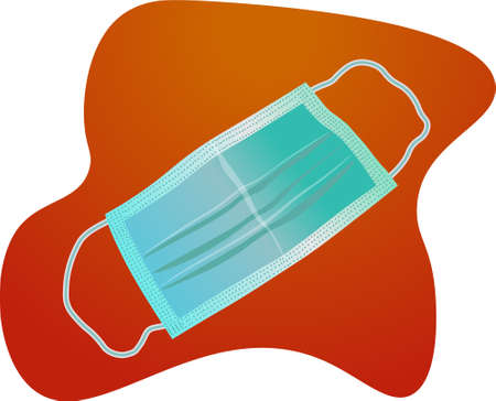 medical mask for doctors and patients, builders and painters. vector illustration.のイラスト素材