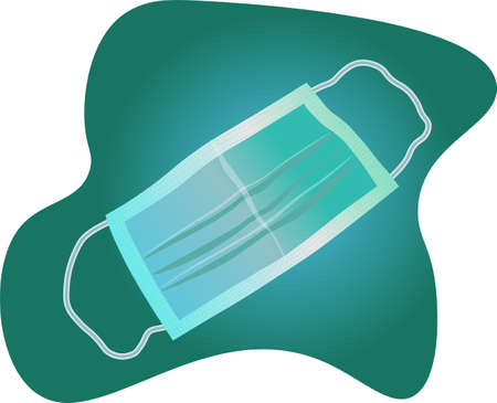 medical mask for doctors and patients, builders and painters. vector illustration.のイラスト素材