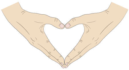 Isolated hands that show shape oh heartのイラスト素材