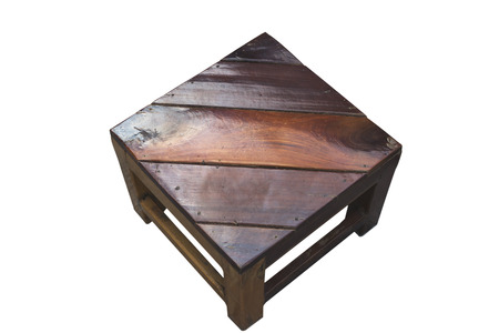 brown chair isolated on whiteの写真素材