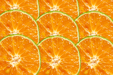 Colorful pattern of orange Slice