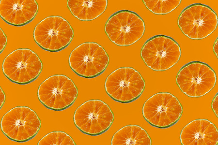 Colorful pattern of orange Slice