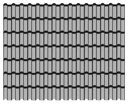 group of gray tiles roof, pattern texture gray background.のイラスト素材
