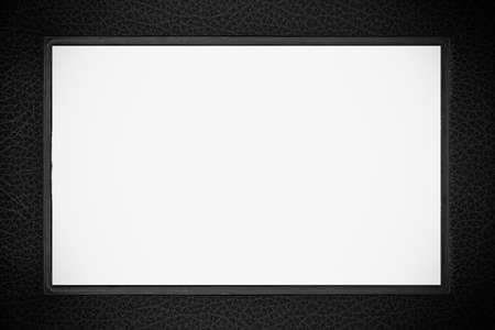 Black leather photo-frameの写真素材