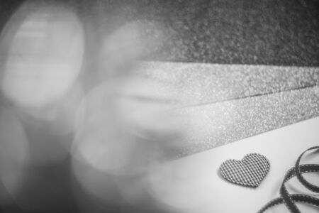 Heart with bokeh light Vintage backgroundの写真素材