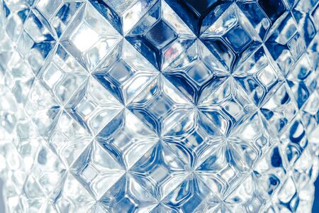 Glass wall texture, abstract blue background.の写真素材