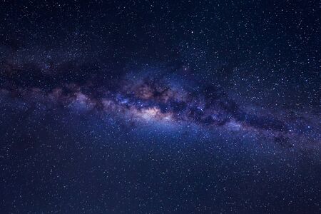Beautiful milky way with stars and space dust on a night sky.の写真素材