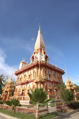 Pra Chedi Wat Chalong, Phuket, Thailandの写真素材