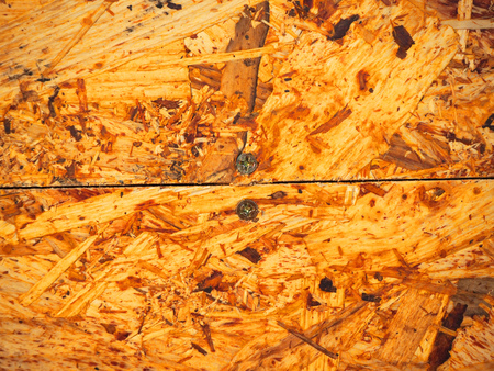 The plywood wall is yellow.の写真素材