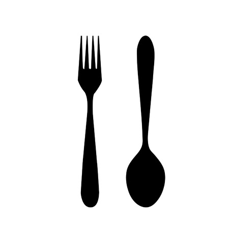 fork and spoonのイラスト素材