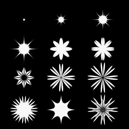 Abstract flower symbolsのイラスト素材