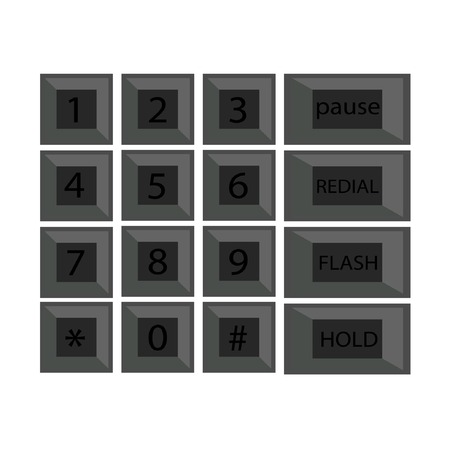 phone number with alphabet kayboard vector illustrationのイラスト素材