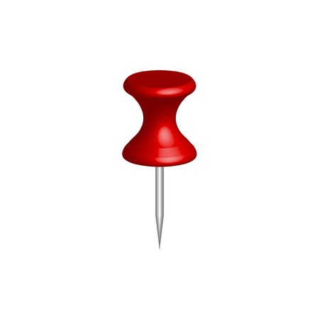 Red push pin isolatedのイラスト素材