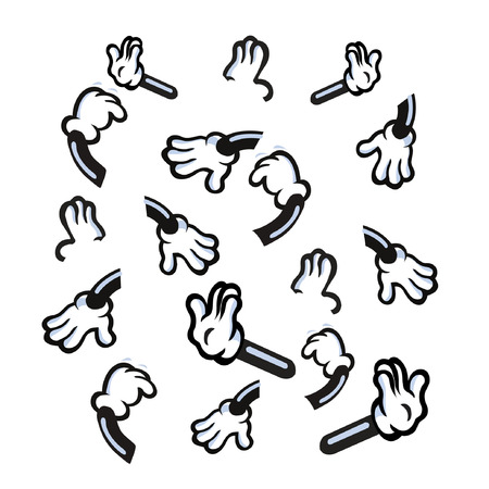 Vector illustration of cartoon handのイラスト素材
