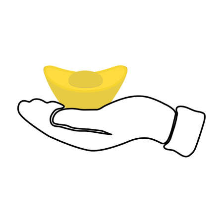 hand with goldのイラスト素材