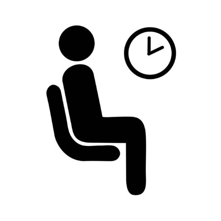 waiting room iconのイラスト素材