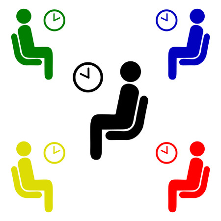 waiting room iconのイラスト素材