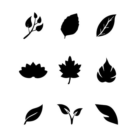 black plant setのイラスト素材