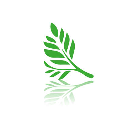 green leaves iconのイラスト素材