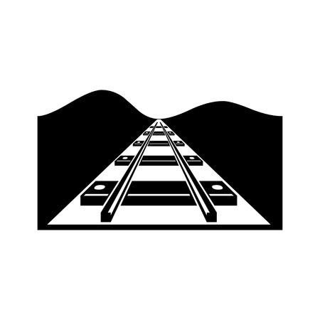 mountain with railwayのイラスト素材