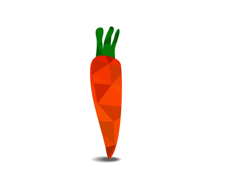 polygon low carrotsのイラスト素材
