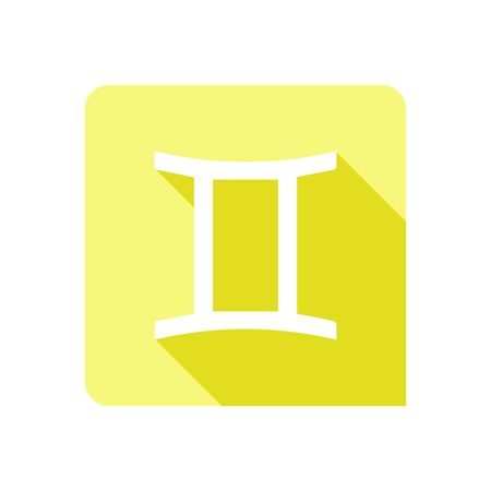 gemini long shadowのイラスト素材