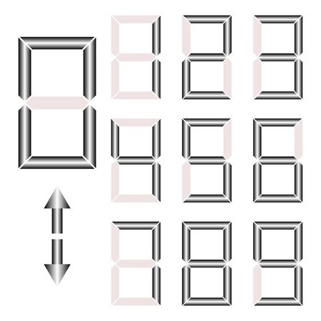 Digital numbersのイラスト素材